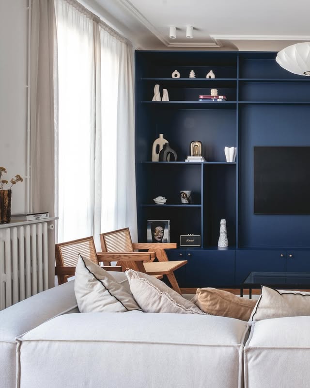 Salon contemporain avec canapé design - Appartement M, Casablanca